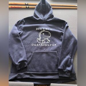 Navy blue Don’t be a Cuntasaurus sweatshirt size XL
#A-20